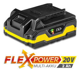 Flexpower multiakku 20 V, 2 Ah