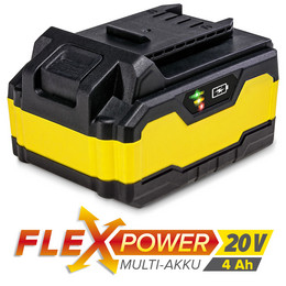 Flexpower multiakku 20 V, 4 Ah