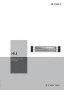 Hősugárzó IR 2500 S kezelési útmutató (HU)