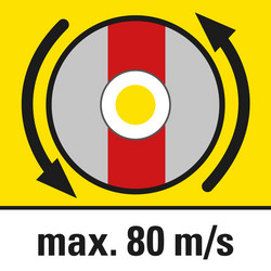 Kerületi sebesség max. 80 m/s