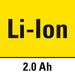 Lítium-ion technológia 2 Ah kapacitással