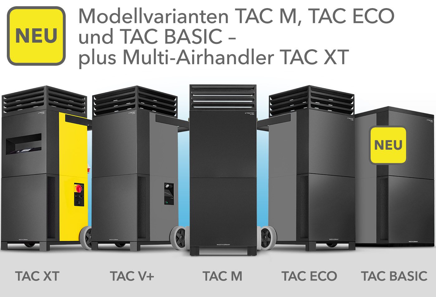 Modellvarianten TAC M und TAC ECO
