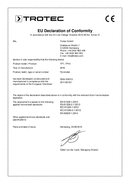 TP7 <2018 Infravörös hőmérő megfelelőségi nyilatkozat (INT)