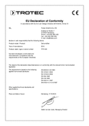 TTR 55 E párátlanító megfelelőségi nyilatkozat (INT)