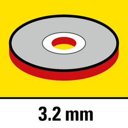 Vágókorong vastagsága 2,5 mm